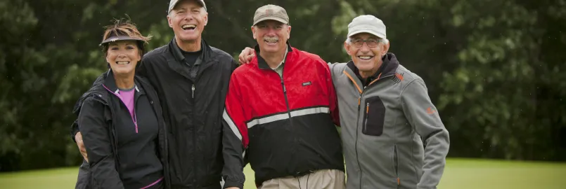 Maureen Penner, Aaron Penner, Alfred Sawatzky, and James Schellenberg formed team for the Texas-Scramble style tournament.  MCC Manitoba's 14th annual golf tournament was held at Bridges Golf Course