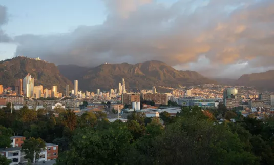 View from Elizabeth Miller and Neil Richer's window in Bogotá, Colombia. Elizabeth and Neil are MCC Representatives for Colombia.