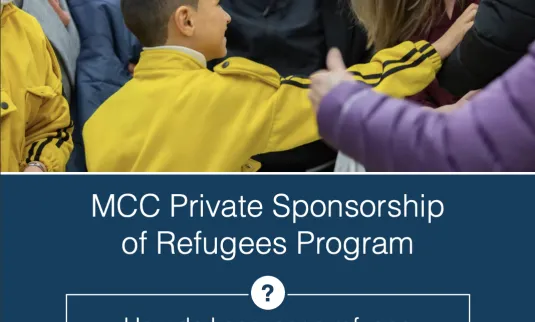 Front Cover of the MCC Private Sponsorship of Refugees Program pdf