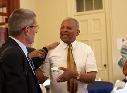 Current and former staff members, partners and friends of MCC U.S. Washington Office gathered to celebrate the Washington Office's 50th anniversary with an open house and reception held in Washington