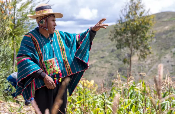 Teofilo Colque is a leader in the community of Chucarasi. Together with the rest of the community, he has been able to diversify crops through irrigation and soil conservation techniques promoted by MCC partner PRODII.