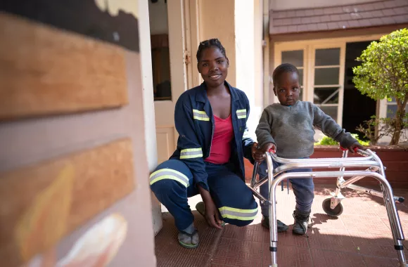 Patricia Nyandoro, 25 and her son, Taropafadzwa Blessing Shumba. They had both been rejected by their village and their family because Taropafadzwa had been born with spinal problems.