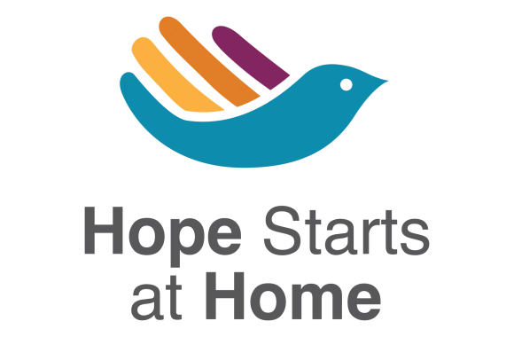 Logo that reads "Hope Starts at Home".