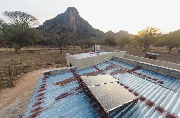 Juliana Hahlani's roof top with 2 solar panals