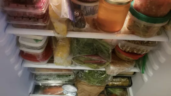 A packed refrigerator 