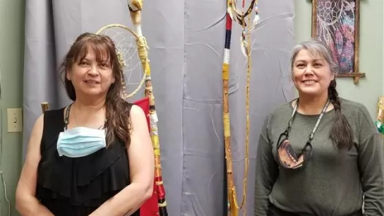 Ininew Friendship Centre Executive Director Susan Nelson (left) and Cultural Resource Coordinator Mary Jane Archibald.