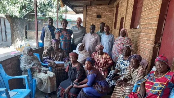 Pastor Dogos with a group