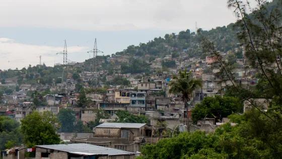 hillside of small, side-by-side houses