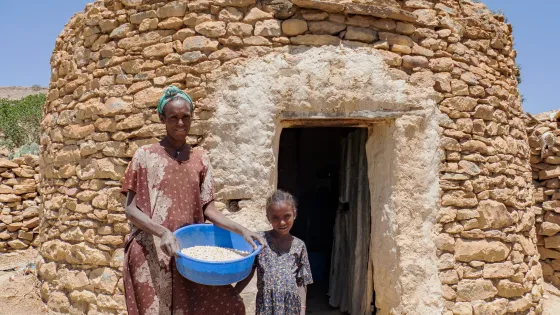 Atsede Tadesse, 46 years old, is a cash transfer beneficiary from Tsigereda, Gera Alta woreda in Ethiopia's Tigray region.