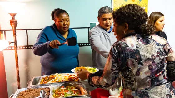 Food being served at Souper des Nations