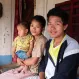 Ishwor Man Magar (20), a farmer with his wife Hima Magar (21) and son Funcha Magar (15 months) in Kerabari Rural Municipality-3, Morang, Nepal on Saturday, April 20, 2024.